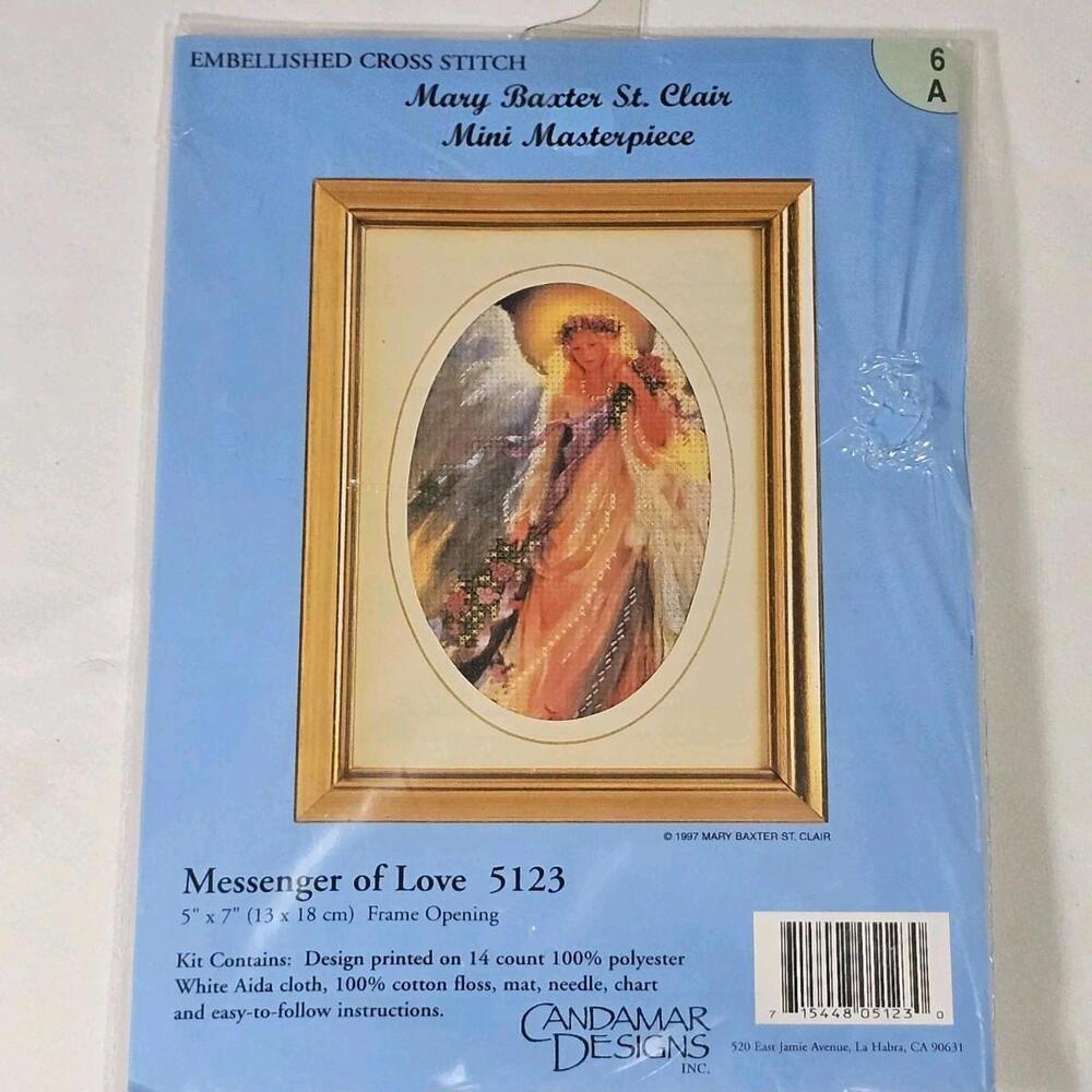 Candamar Designs cross stitch kit Messenger of Love 1997 NOS